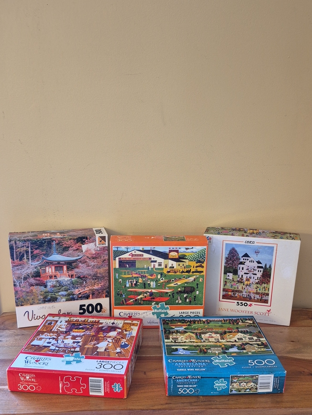 Assorted 300-550 Pc. Puzzle Set - Charles Wysocki, Vivacolor, Jane Wooster Scott